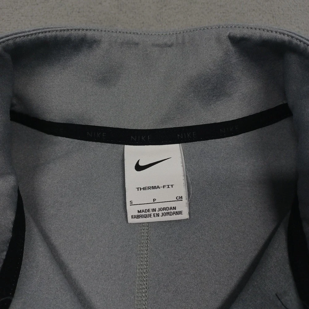 Nike Sweater Womens Small Gray Therma Fit 1/4 Zip Pullover Running‎ Modern